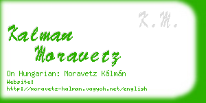 kalman moravetz business card