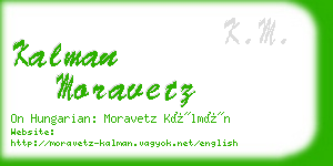 kalman moravetz business card